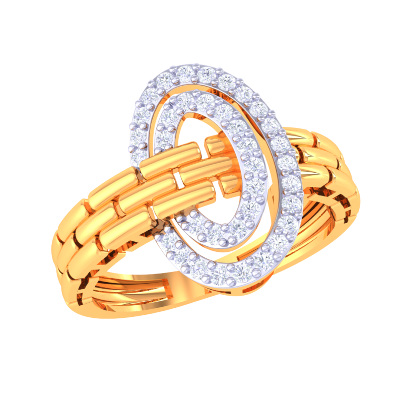 Printable 3D jewelry model of Lady diamond ring 3Dモデル .c4d .max .obj .3ds .fbx .stl .blend