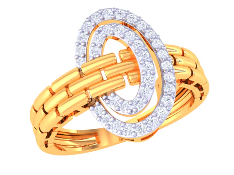 Printable 3D jewelry model of Lady diamond ring 3D Model