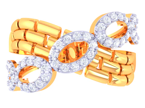 Printable 3D jewelry model of Lady diamond ring 3D Model
