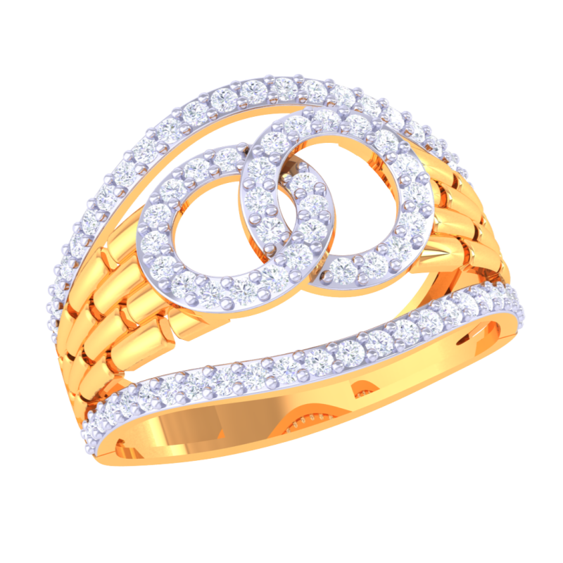 Printable 3D jewelry model of Lady diamond ring Modello 3D .c4d .max .obj .3ds .fbx .stl .blend