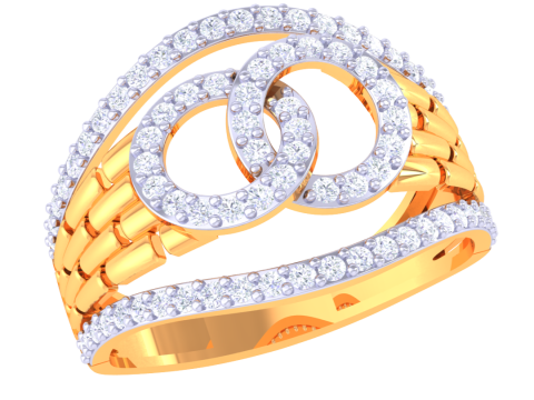 Printable 3D jewelry model of Lady diamond ring 3D Model