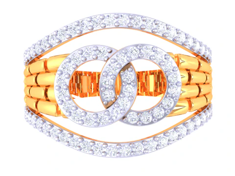 Printable 3D jewelry model of Lady diamond ring 3D Model