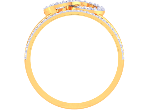 Printable 3D jewelry model of Lady diamond ring Modello 3D