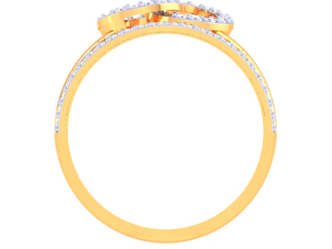 Printable 3D jewelry model of Lady diamond ring 3D Model