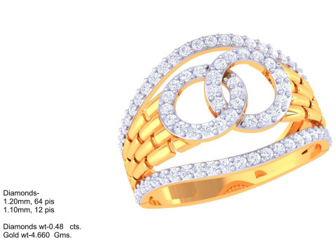 Printable 3D jewelry model of Lady diamond ring Modello 3D