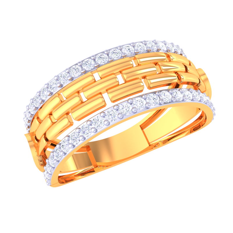 Printable 3D jewelry model of Lady diamond ring 3D 模型 .c4d .max .obj .3ds .fbx .stl .blend
