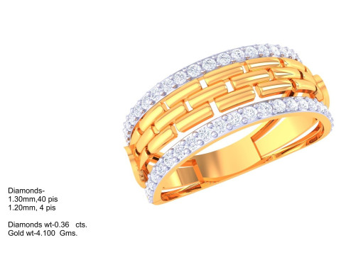 Printable 3D jewelry model of Lady diamond ring 3D 模型