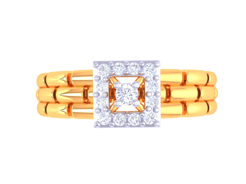 Printable 3D jewelry model of Lady diamond ring 3D मॉडल