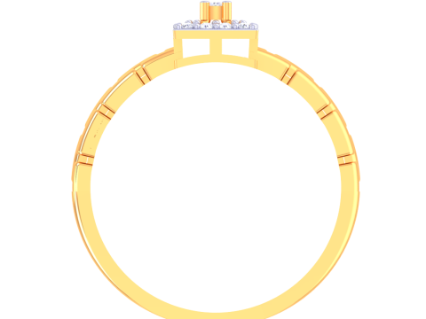 Printable 3D jewelry model of Lady diamond ring 3D मॉडल