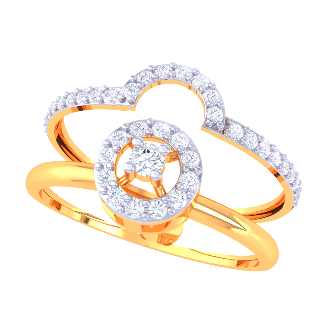 Printable 3D jewelry model of Lady diamond ring 3D Model .c4d .max .obj .3ds .fbx .stl .blend 