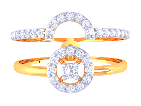 Printable 3D jewelry model of Lady diamond ring 3D Modell