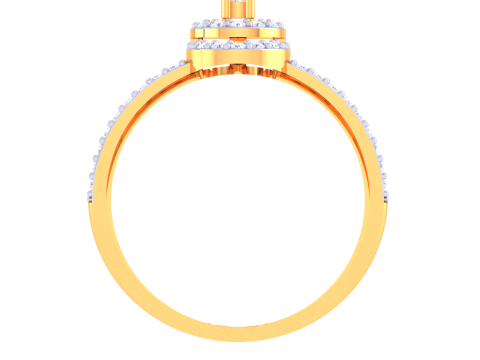 Printable 3D jewelry model of Lady diamond ring 3D Modell