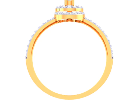 Printable 3D jewelry model of Lady diamond ring 3D Model