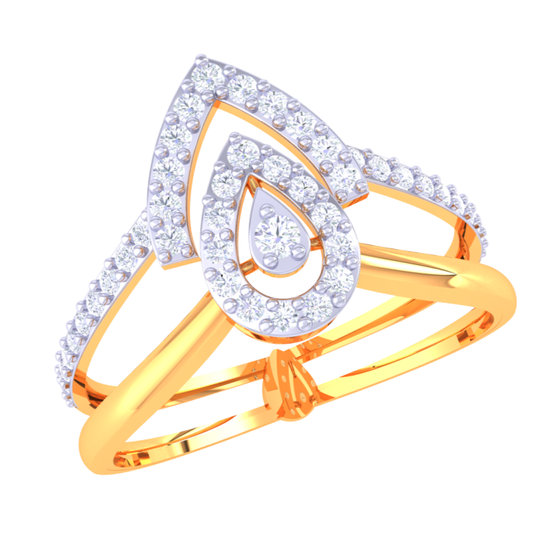 Printable 3D jewelry model of Lady diamond ring Modelo 3D .c4d .max .obj .3ds .fbx .stl .blend