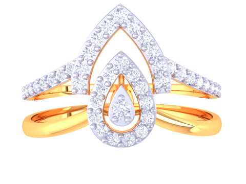 Printable 3D jewelry model of Lady diamond ring Modello 3D
