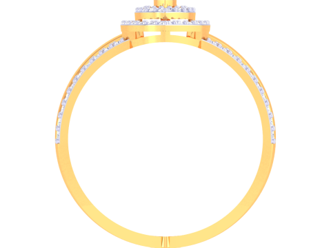 Printable 3D jewelry model of Lady diamond ring Modello 3D
