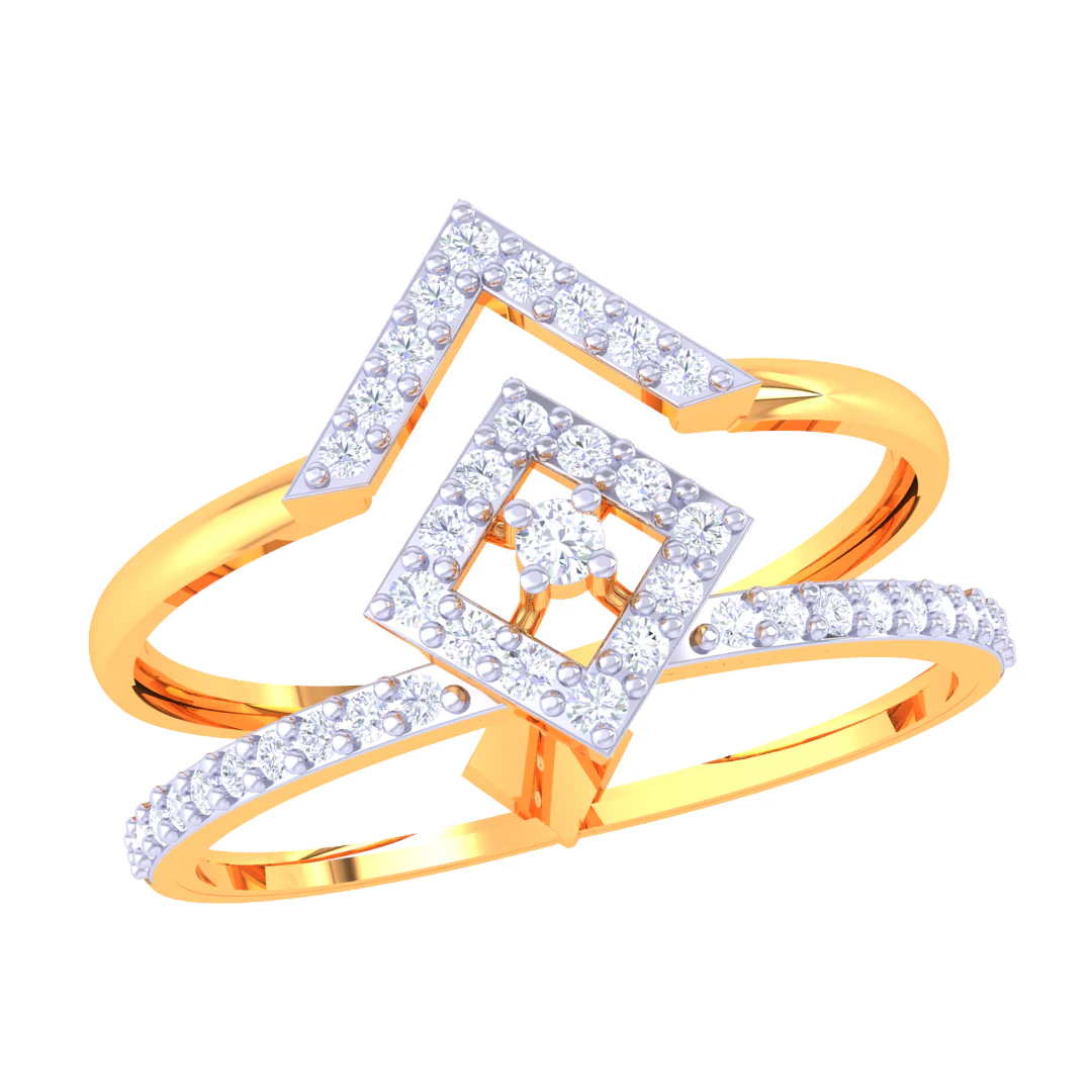 Printable 3D jewelry model of Lady diamond ring 3D Model .c4d .max .obj .3ds .fbx .stl .blend 