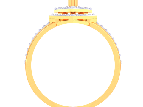 Printable 3D jewelry model of Lady diamond ring 3D Modell