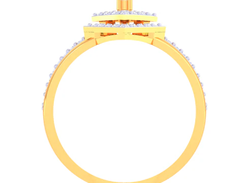 Printable 3D jewelry model of Lady diamond ring 3D Model
