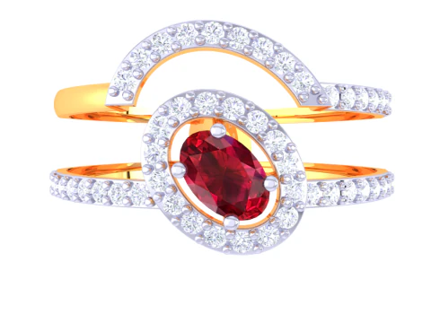 Printable 3D jewelry model of Lady diamond ring 3D Model