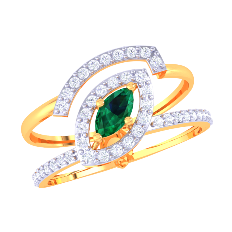 Printable 3D jewelry model of Lady diamond ring 3D Модель .c4d .max .obj .3ds .fbx .stl .blend