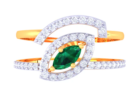 Printable 3D jewelry model of Lady diamond ring 3D Model