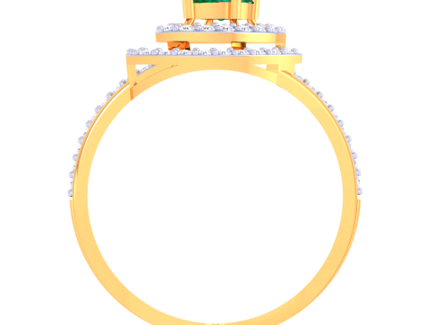 Printable 3D jewelry model of Lady diamond ring 3D Модель