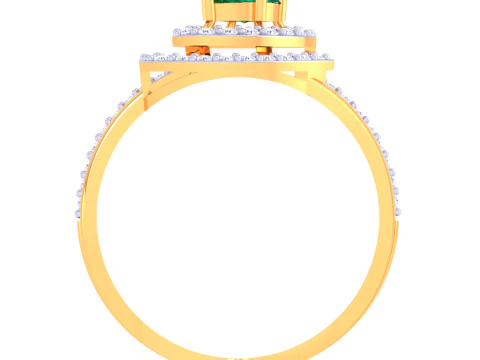 Printable 3D jewelry model of Lady diamond ring 3D Model
