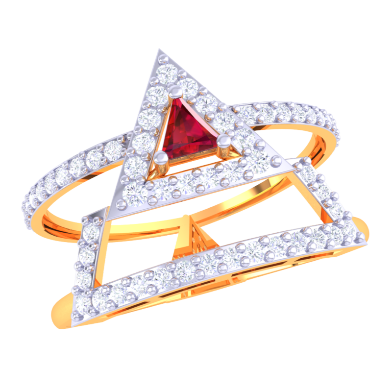 Printable 3D jewelry model of Lady diamond ring Modèle 3D .c4d .max .obj .3ds .fbx .stl .blend