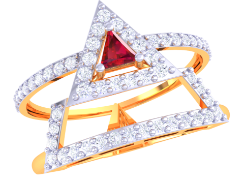 Printable 3D jewelry model of Lady diamond ring 3D Модель