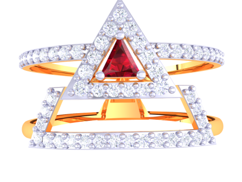 Printable 3D jewelry model of Lady diamond ring Modèle 3D