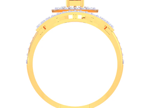Printable 3D jewelry model of Lady diamond ring 3D Model