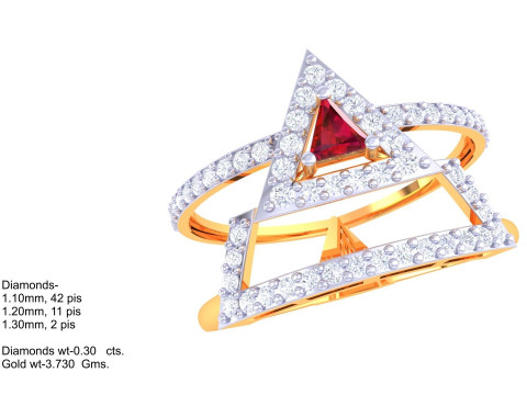 Printable 3D jewelry model of Lady diamond ring Modèle 3D