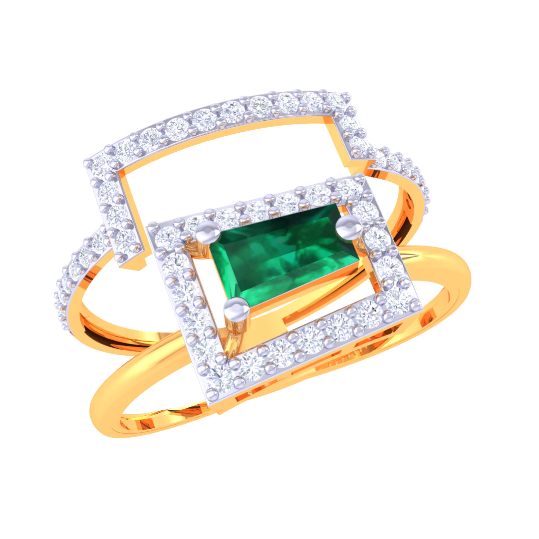Printable 3D jewelry model of Lady diamond ring 3D Model .c4d .max .obj .3ds .fbx .stl .blend 