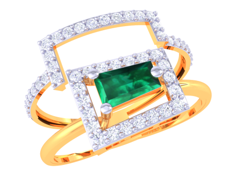 Printable 3D jewelry model of Lady diamond ring Model 3D