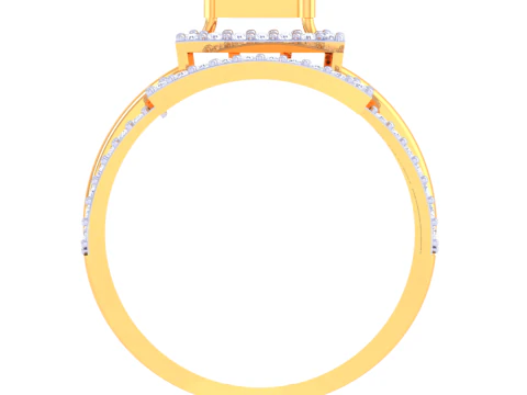 Printable 3D jewelry model of Lady diamond ring 3D Model