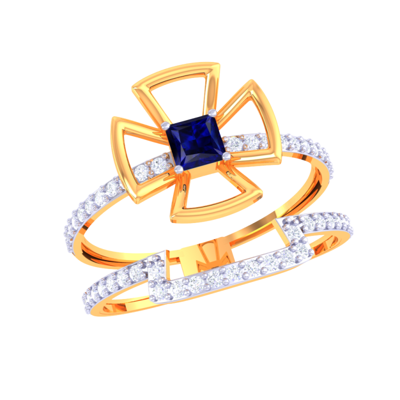 Printable 3D jewelry model of Lady diamond ring Model 3D .c4d .max .obj .3ds .fbx .stl .blend