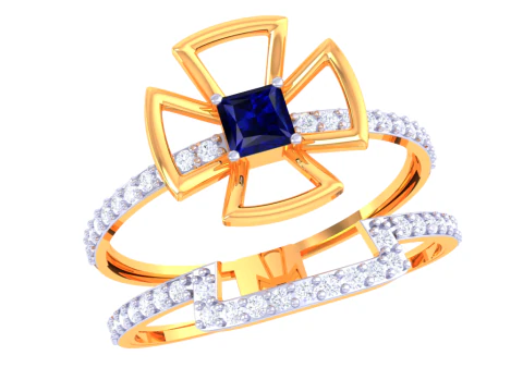 Printable 3D jewelry model of Lady diamond ring 3D Model