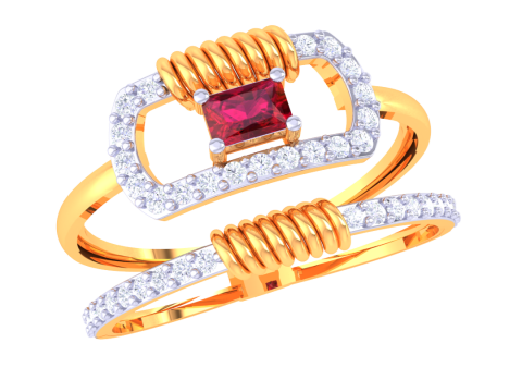 Printable 3D jewelry model of Lady diamond ring 3D Модель