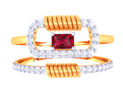 Printable 3D jewelry model of Lady diamond ring Modèle 3D