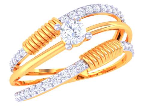 레이디 다이아몬드 반지의 인쇄 가능한 3D 주얼리 모델 3D 모델