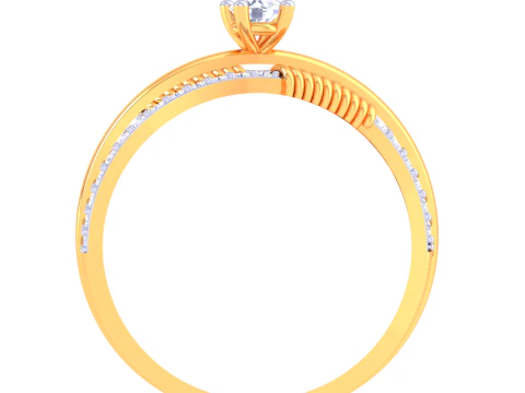 Printable 3D jewelry model of Lady diamond ring 3D Model