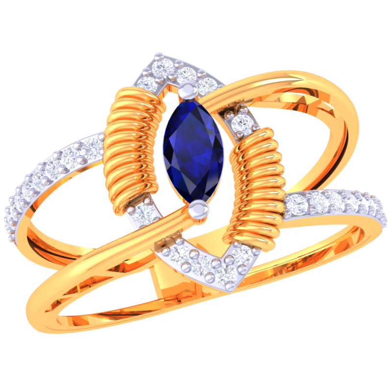 Printable 3D jewelry model of Lady diamond ring Modèle 3D .c4d .max .obj .3ds .fbx .stl .blend 