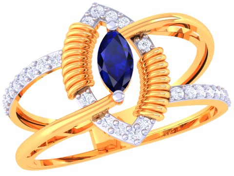 Printable 3D jewelry model of Lady diamond ring 3D Model