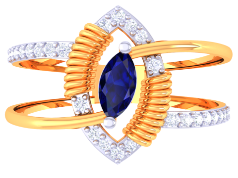 Printable 3D jewelry model of Lady diamond ring Modèle 3D