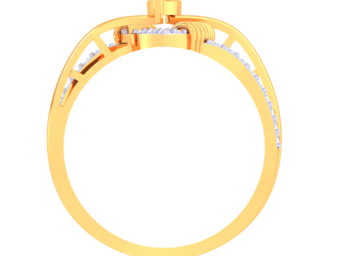 Printable 3D jewelry model of Lady diamond ring Modèle 3D