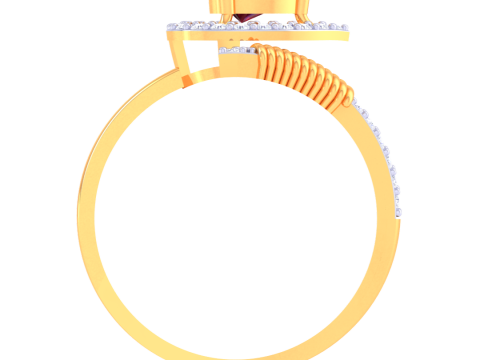 Printable 3D jewelry model of Lady diamond ring Modèle 3D