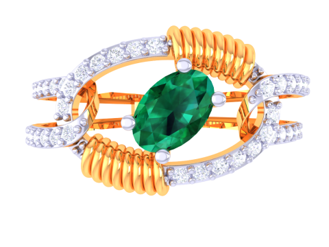 Printable 3D jewelry model of Lady diamond ring Model 3D