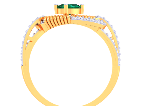 Printable 3D jewelry model of Lady diamond ring Model 3D
