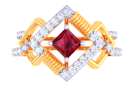 Printable 3D jewelry model of Lady diamond ring 3D Model